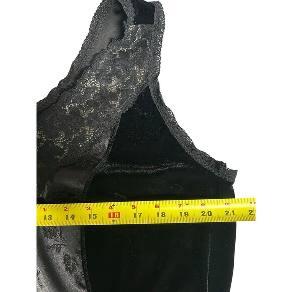 Venezia Y2K Velvet Babydoll Tank Top Womens Sz 12/14 Whimsigoth Dark Fairy Cami - Picture 6 of 8